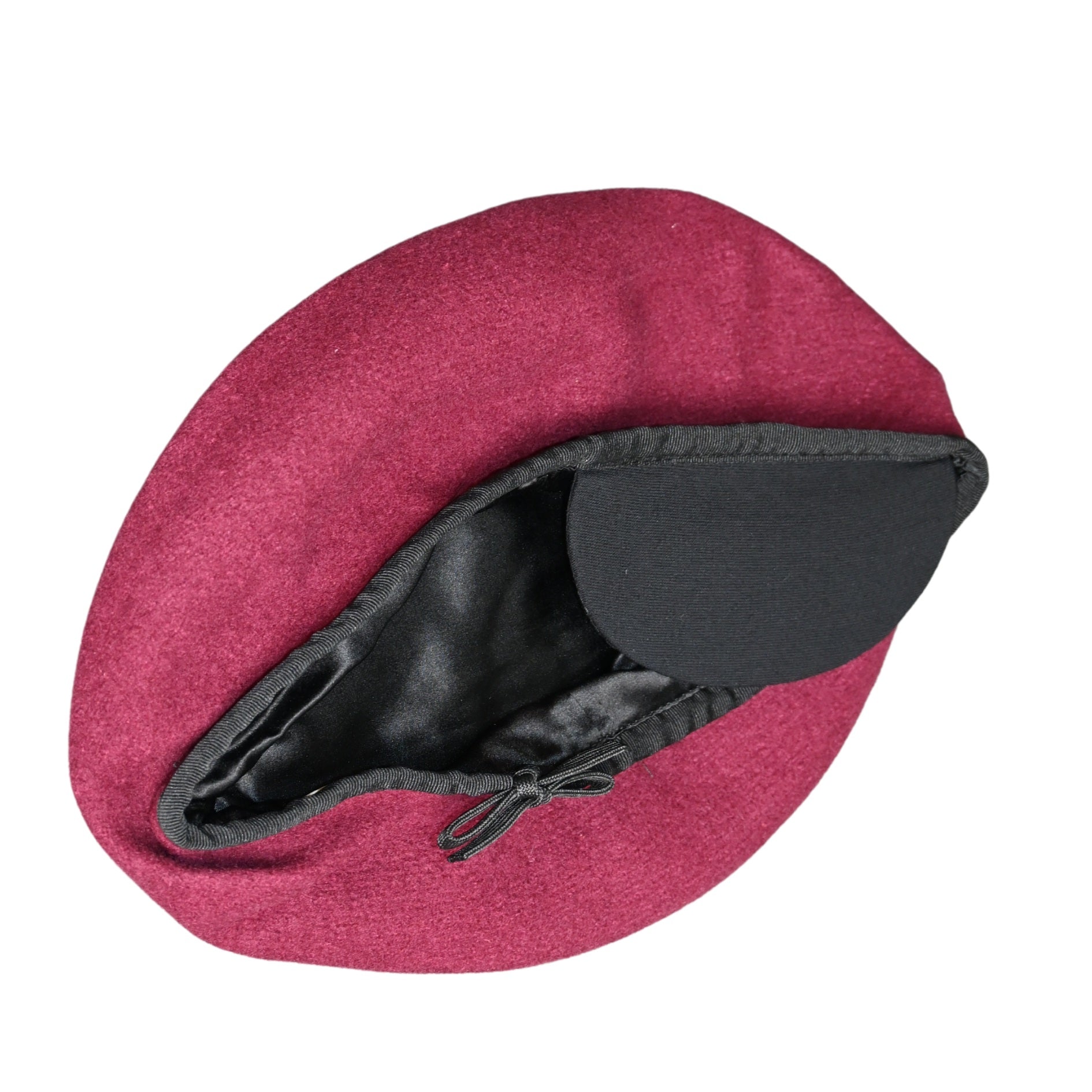 Military Beret, Maroon (Silk Lined) (TM) – Keep Your Hair 