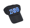 Zeta Phi Beta - Satin Lined Black Half Baseball Cap (TM)