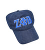 Zeta Phi Beta - Satin Lined Denim Half Baseball Cap (TM)