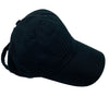 Subdued Black US Flag (Embroidered) - Satin Lined Half Baseball Cap