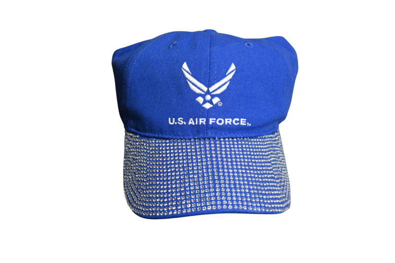 NEW! ⭐️ Official Licensed U.S. Air Force Bedazzled Satin Lined Half Baseball  Cap (R)