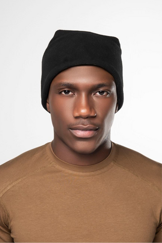 Black Fleece Watch Cap (Satin-Lined)