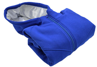 Women’s Satin Lined Hoodie (Royal Blue and Pure White Satin) - Keep Your Hair Headgear, LLC